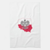 Poolse Kaart Flag Kitchen Towel Theedoek (Verticaal)