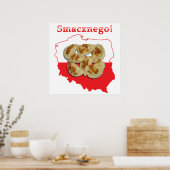 Poolse kaart Pierogi Smacznego Poster (Keuken)