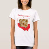Poolse kaart Pierogi Smacznego T-shirt (Voorkant)