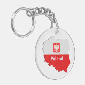 Poolse kaart sleutelhanger (Voorkant Links)