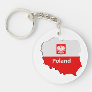 Poolse kaart sleutelhanger