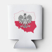 Poolse kaart vlag bier koeler (Achterkant)
