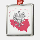 Poolse kaart vlag Premium ornament (Links)