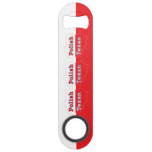 Poolse kaart voor Texan Polen Speed Flessenopener (Achterkant)