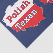 Poolse kaart voor Texan Polen Tissuepapier (Detail)