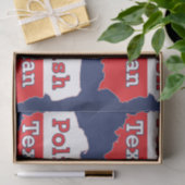 Poolse kaart voor Texan Polen Tissuepapier (Geschenk)