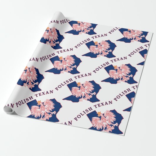 Poolse kaart voor textian Eagle Cadeaupapier (Uitgerold)