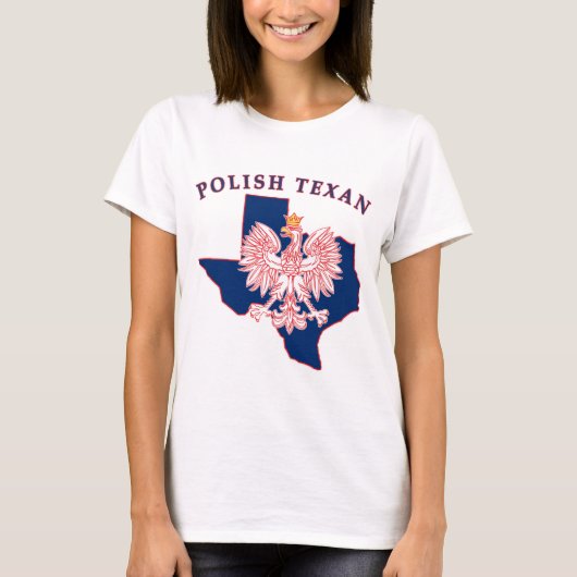 Poolse kaart voor textian Eagle T-shirt (Voorkant)
