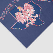 Poolse kaart voor textian Eagle Tissuepapier (Detail)
