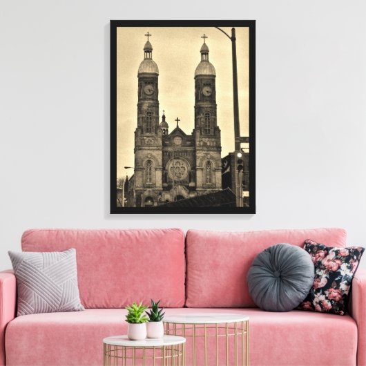 Poolse kerk canvas afdruk (Insitu (Woonkamer))
