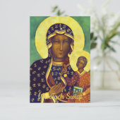 Poolse kerst met kerst Wesołych Świąt Our Lady (Staand voorkant)