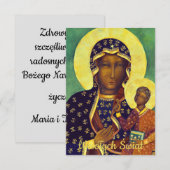 Poolse kerst met kerst Wesołych Świąt Our Lady (Voorkant / Achterkant)