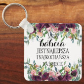 Poolse kerstcadeau voor babcia Grandma Polska Sleutelhanger (Voorkant)