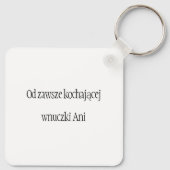 Poolse kerstcadeau voor babcia Grandma Polska Sleutelhanger (Achterkant)