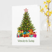 Poolse kerstkaart - Boże Narodzenie Kaart (Gele Bloem)