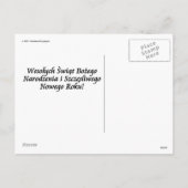 POOLSE KERSTKAART MET ENGELEN IN WOLKEN FEESTDAGENKAART (Achterkant)