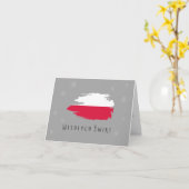Poolse kerstkaart met seizoensgebonden kerstboodsc kaart (Gele Bloem)