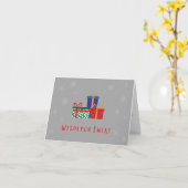 Poolse Kerstkaart Wesołych Świąt Kaart (Gele Bloem)