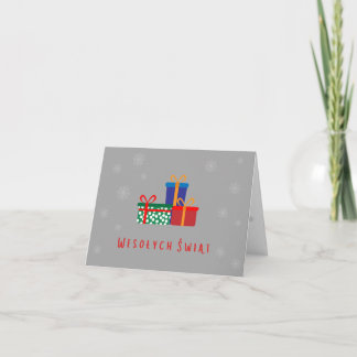 Poolse Kerstkaart Wesołych Świąt Kaart