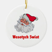 Poolse kerstman #2 keramisch ornament (Voorkant)