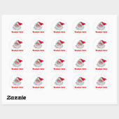 Poolse kerstman #2 ronde sticker (Vel)