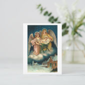 POOLSE KERSTMIS KAART MET ENGELEN EN BABY JEZUS (Staand voorkant)