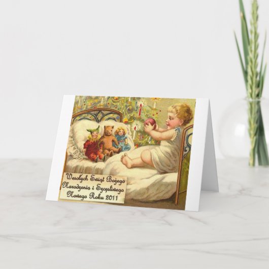 POOLSE KERSTMIS ONTWERPT 2 FEESTDAGEN KAART (Voorkant)