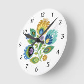 Poolse Klok van Floral Gele Ochre (Hoek)