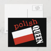 Poolse koningin briefkaart (Voorkant / Achterkant)