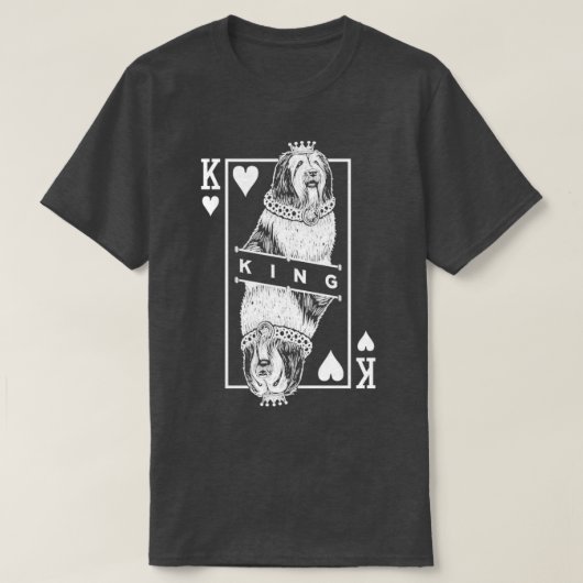 Poolse laagland herdershond koning van harten grap t-shirt (Design voorkant)