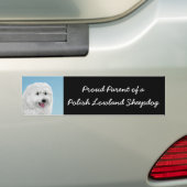 Poolse Laaglandschilderkunst - Dog Art Bumpersticker (Op auto)