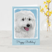 Poolse Laaglandschilderkunst - Dog Art Kaart (Gele Bloem)