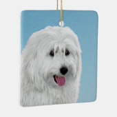 Poolse Laaglandschilderkunst - Dog Art Keramisch Ornament (Rechts)