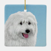 Poolse Laaglandschilderkunst - Dog Art Keramisch Ornament (Achterkant)