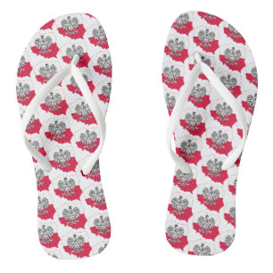 Poolse Landkaart Vlag Sandalen Teenslippers