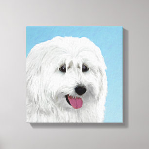 Poolse lewland Sheepdog Painting - Original Dog Ar Canvas Afdruk