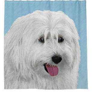 Poolse lewland Sheepdog Painting - Original Dog Ar Douchegordijn