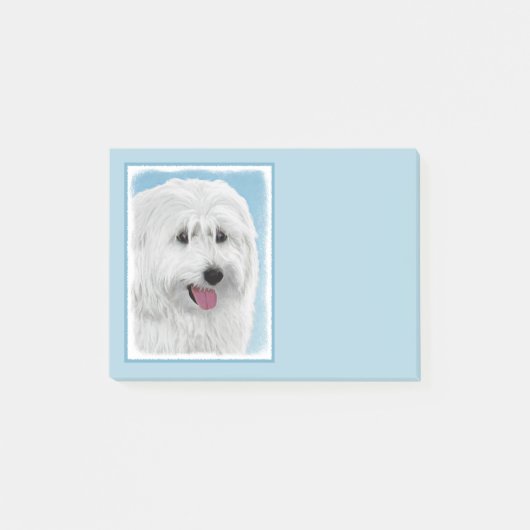 Poolse lewland Sheepdog Painting - Original Dog Ar Post-it® Notes (Voorkant)