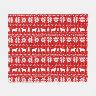 Poolse Lowland Herdershonden Kersthonden Patroon Fleece Deken