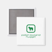 Poolse Lowland Sheepdog Magneet (Voorkant / Achterkant)