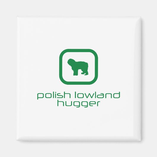 Poolse Lowland Sheepdog Magneet (Voorkant)