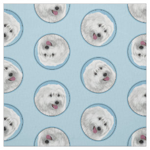 Poolse Lowland Sheepdog Schilderen Originele Hond  Stof