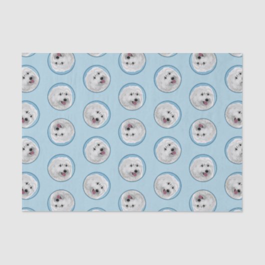 Poolse Lowland Sheepdog Schilderen Originele Hond  Tissuepapier (Voorkant)