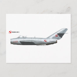 Poolse luchtmacht LIM-5 (MiG-17) Fresco Briefkaart