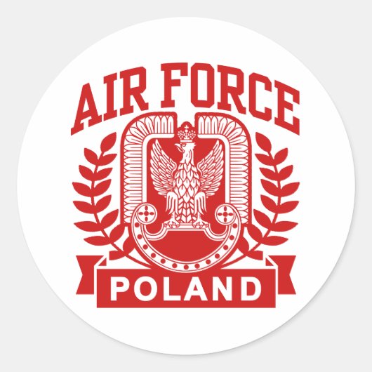 Poolse luchtmacht ronde sticker (Voorkant)