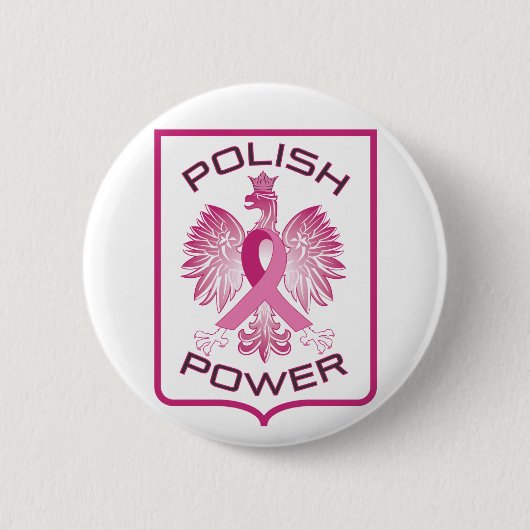 Poolse macht ronde button 5,7 cm (Voorkant)