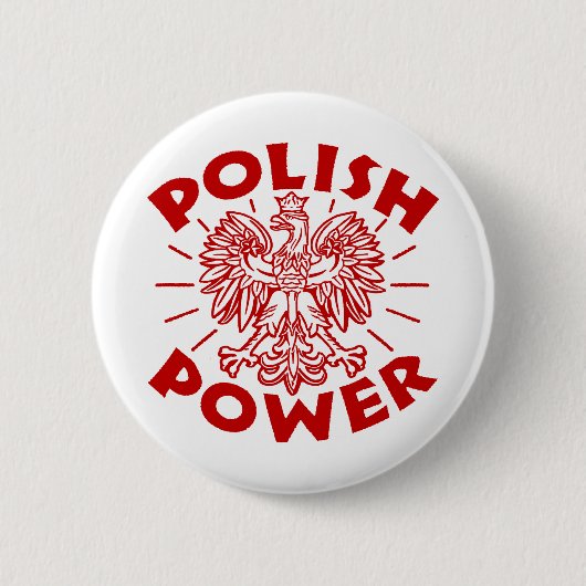 Poolse macht ronde button 5,7 cm (Voorkant)