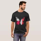 Poolse Maltese vlag Butterfly T-shirt (Voorkant volledig)