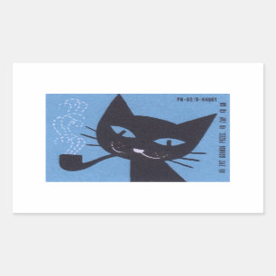  Poolse matchbox met etiket op kattenrokerpijp