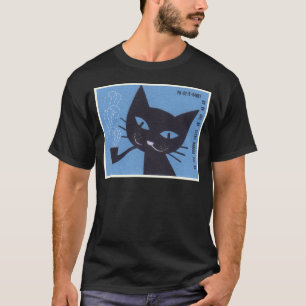 Poolse matchbox met etiket op kattenrokerpijp T-shirt